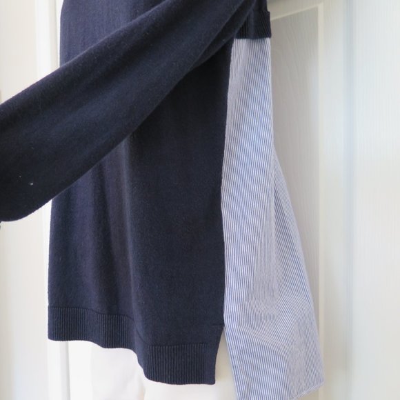 OASIS 🇬🇧Sweater, back with cotton shirt and cuffs - Picture 2 of 12